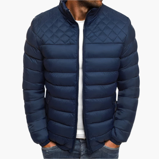 Men's Windproof Waterproof Quilted Outdoor Jacket – All-Weather Everyday Style