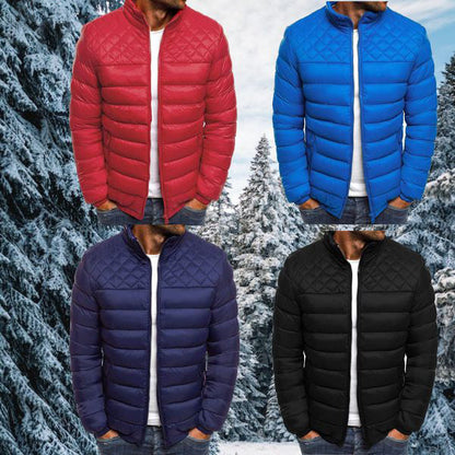 Men's Windproof Waterproof Quilted Outdoor Jacket – All-Weather Everyday Style