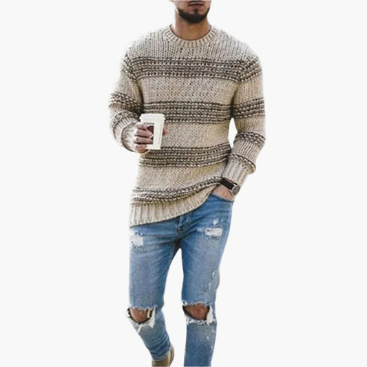 Men's Nordic Knit Sweater – Casual Winter Fashion Pullover for Warmth and Style