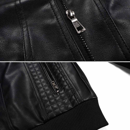Men's Hooded Leather Jacket – Modern Biker Style for Everyday and Casual Wear