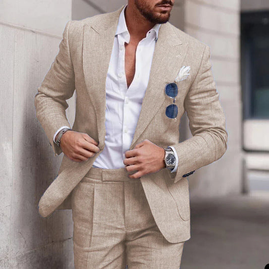 Gary – Linen Suit 2-Piece Set for Men