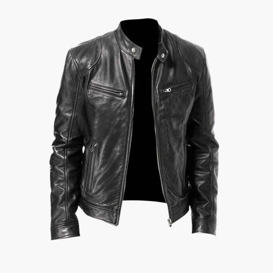 Men's Classic Biker Leather Jacket Versatile Style for All Occasions