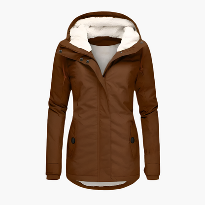 Women's Waterproof Hooded Winter Parka – Long Sleeve, Cozy Lined, All-Weather Outdoor Jacket