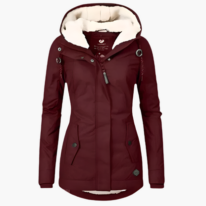 Women's Waterproof Hooded Winter Parka – Long Sleeve, Cozy Lined, All-Weather Outdoor Jacket