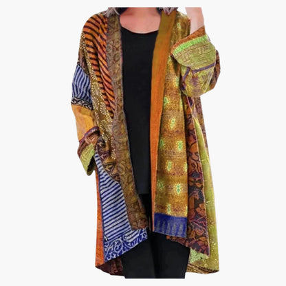 Women's Vintage Boho Open Front Kimono Cardigan – Casual Oversized Layer for Effortless Style