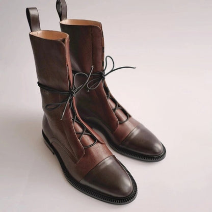 Women's Classic Combat-Inspired Lace-Up Ankle Boots for Everyday Style
