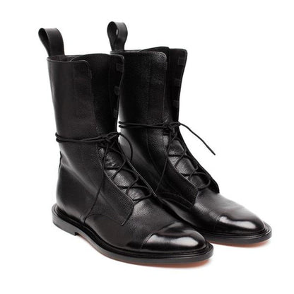 Women's Classic Combat-Inspired Lace-Up Ankle Boots for Everyday Style