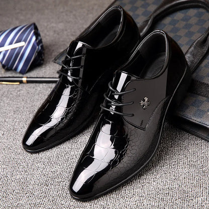 Men's Classic Pointed Toe Oxford Dress Shoes for Formal Occasions