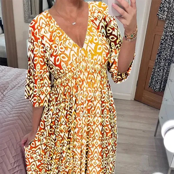 Catherine – Women's Floral V-Neck Dress