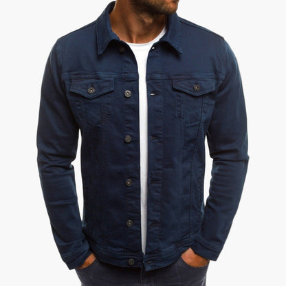 Men's Casual Slim Fit Workwear Denim Jacket – Modern Everyday Outerwear