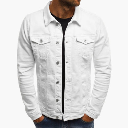 Men's Casual Slim Fit Workwear Denim Jacket – Modern Everyday Outerwear