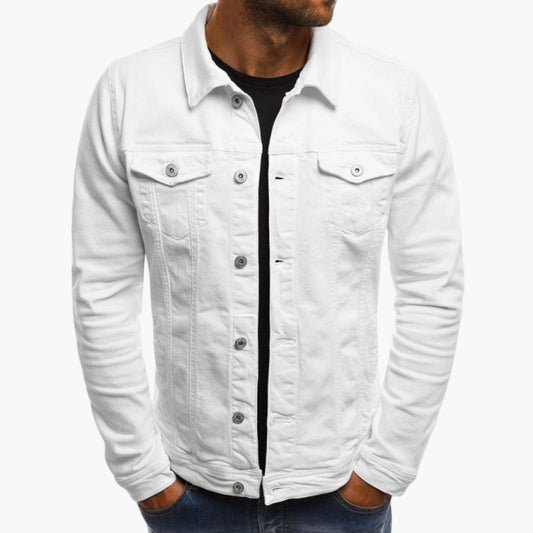 Men's Casual Slim Fit Workwear Denim Jacket – Modern Everyday Outerwear