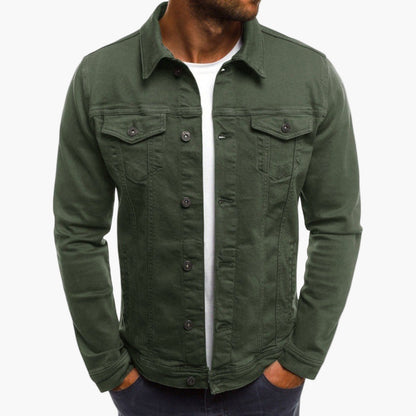 Men's Casual Slim Fit Workwear Denim Jacket – Modern Everyday Outerwear