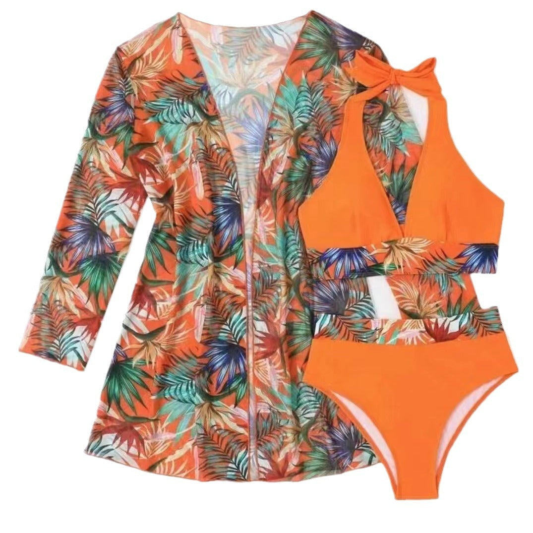 Marion – Three-Piece Printed Swimsuit