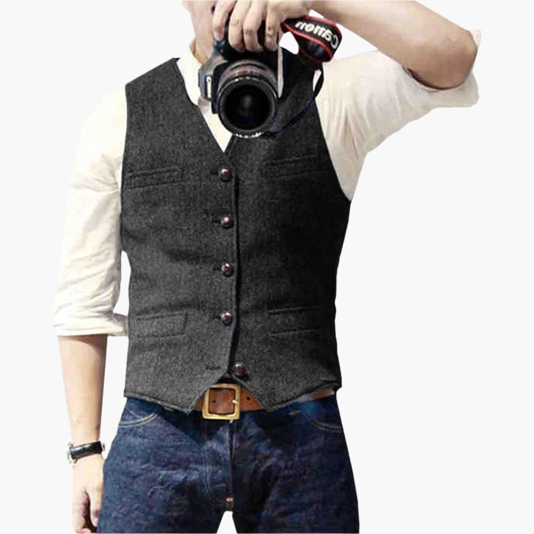 Men's Modern Slim Fit Vest for Effortless Style – Versatile Business & Casual Wear