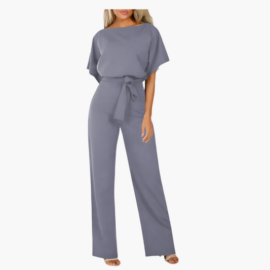 Women's Elegant Wide-Leg Belted Jumpsuit – Versatile Chic Outfit for Every Occasion