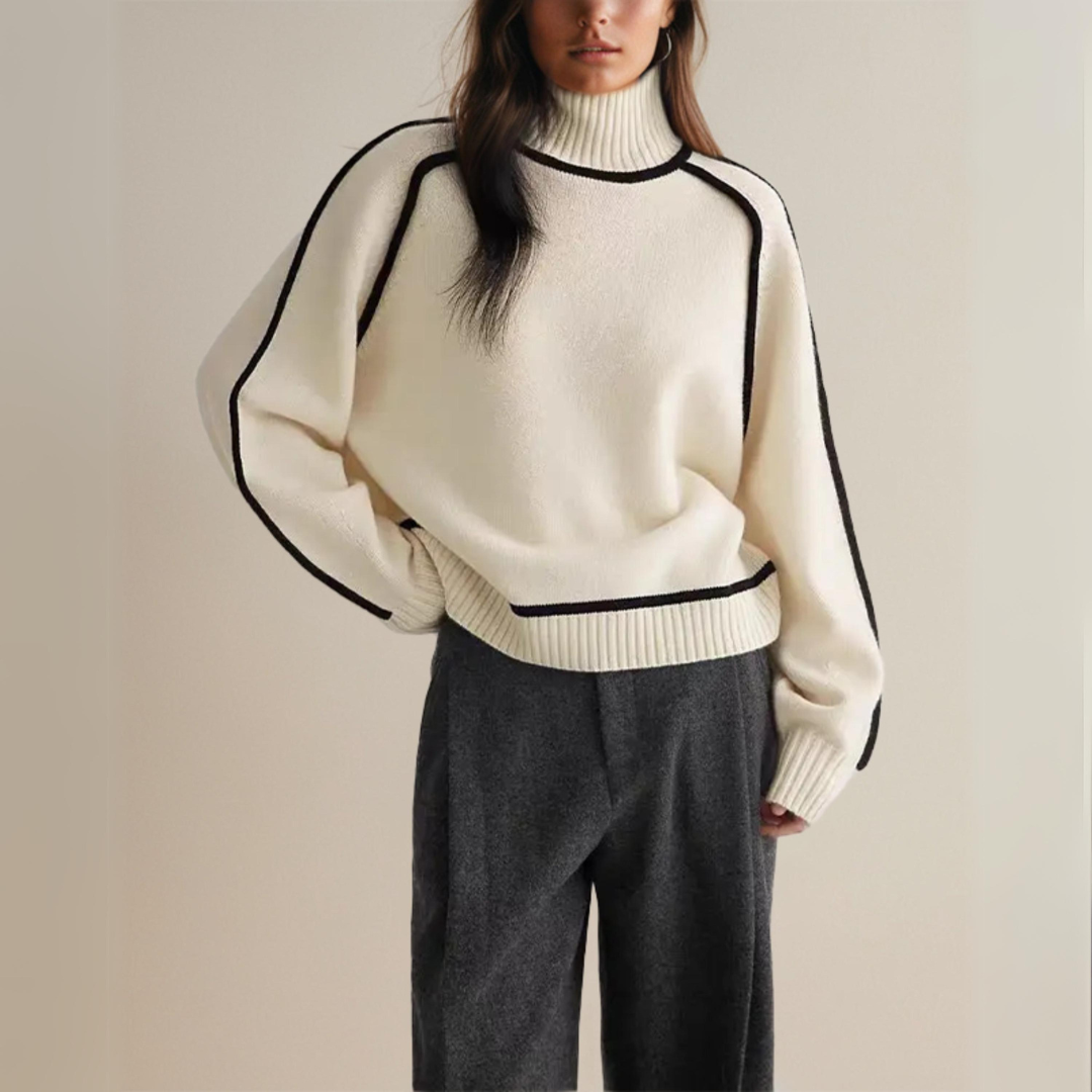 Women's Modern Turtleneck Sweater – Casual Chic Autumn & Winter Essential