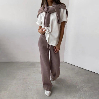 Women's Casual Turtleneck Sweater Lounge Set - Cozy Everyday Wear