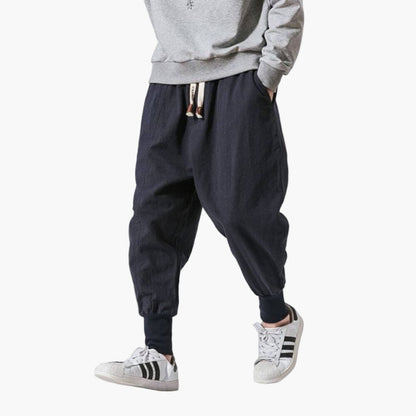 Men's Relaxed Fit Harem Jogger Pants for Casual and Streetwear Style