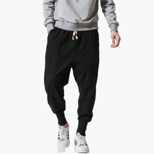 Men's Relaxed Fit Harem Jogger Pants for Casual and Streetwear Style