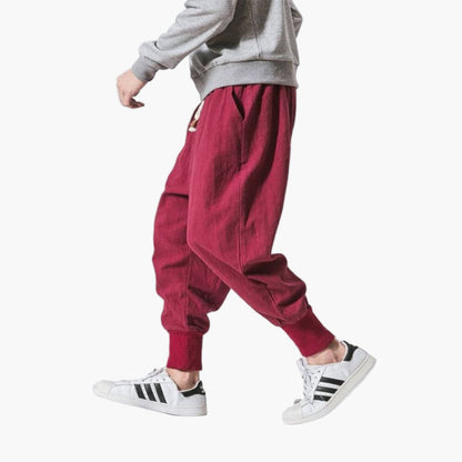 Men's Relaxed Fit Harem Jogger Pants for Casual and Streetwear Style