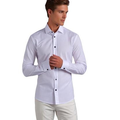 Men's Classic Stretch Dress Shirt – Modern Fit, Business & Casual Style