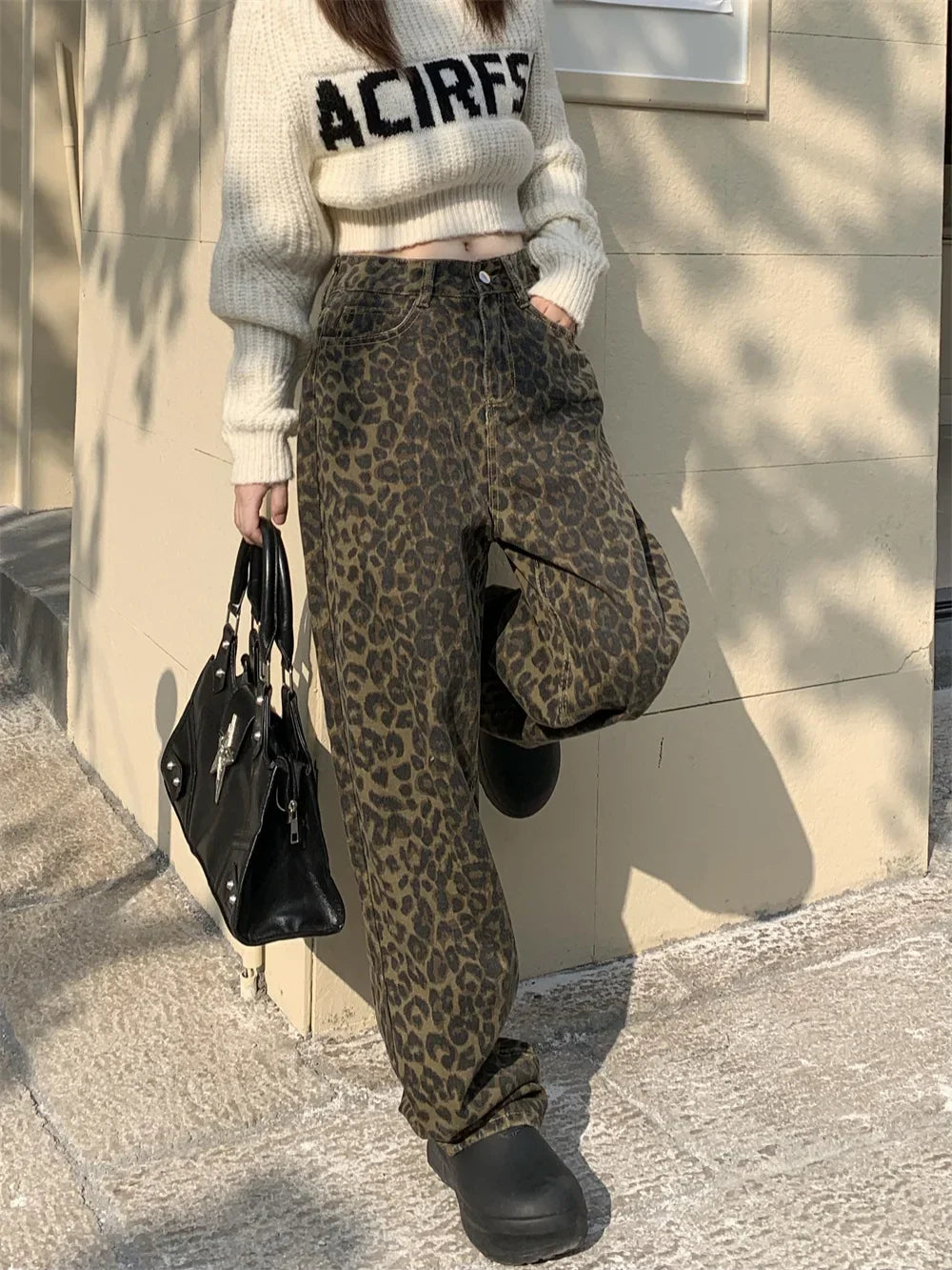 Jenny – Women's Trendy Leopard Print Jeans