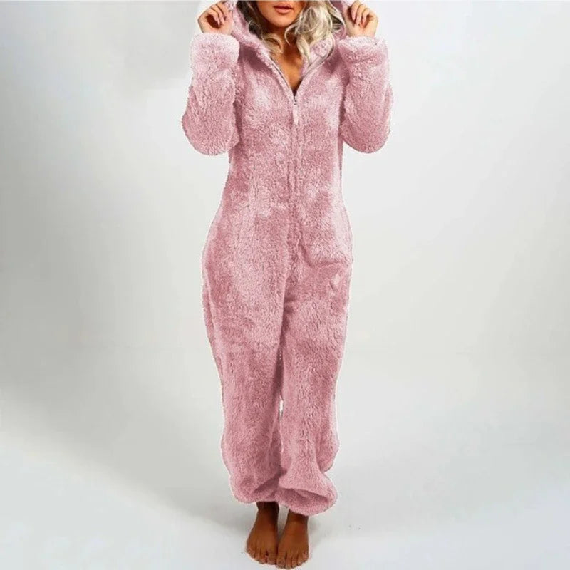 Deborah – Cozy & Elegant Women's Hooded Onesie Pajamas