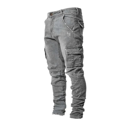 Tristan – Men's Slim Denim Cargo Pants