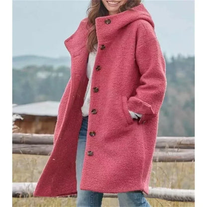 Melanie – Plush Women's Hooded Cardigan Coat