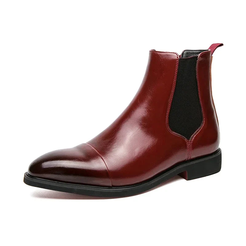 Joel – Men's Handmade Chelsea Boots with Red Soles