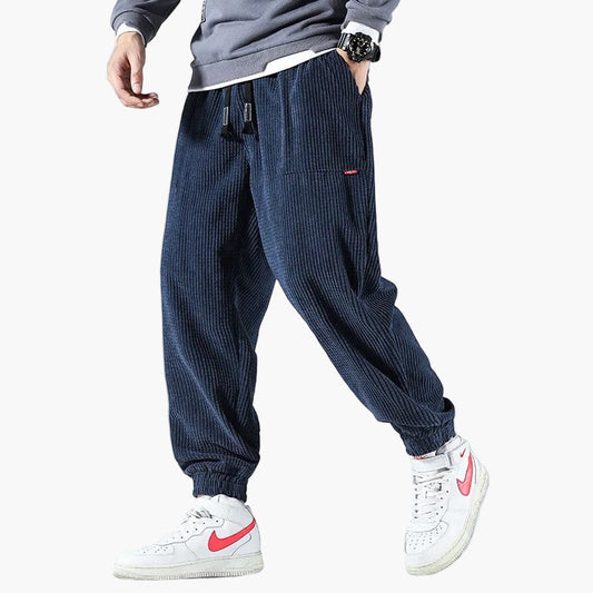 Men's Relaxed Fit Corduroy Sweatpants Casual Streetwear