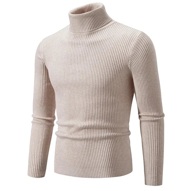 Damien – Men's Warm Striped Turtleneck Pullover