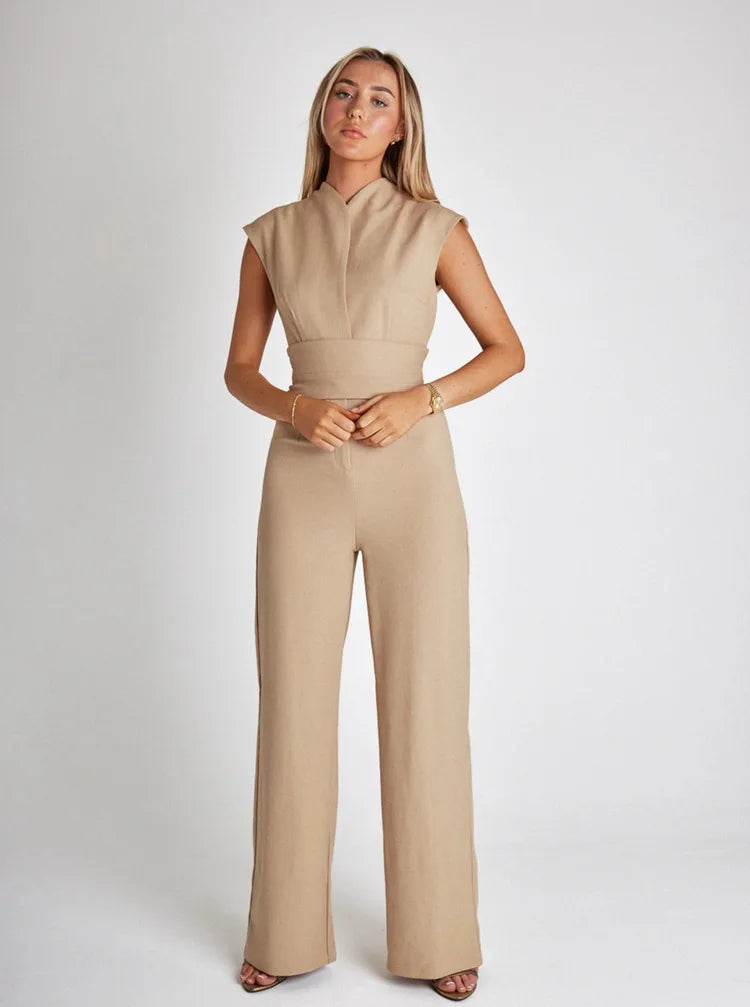 Brenda – Women's Sleeveless Wide-Leg Jumpsuit