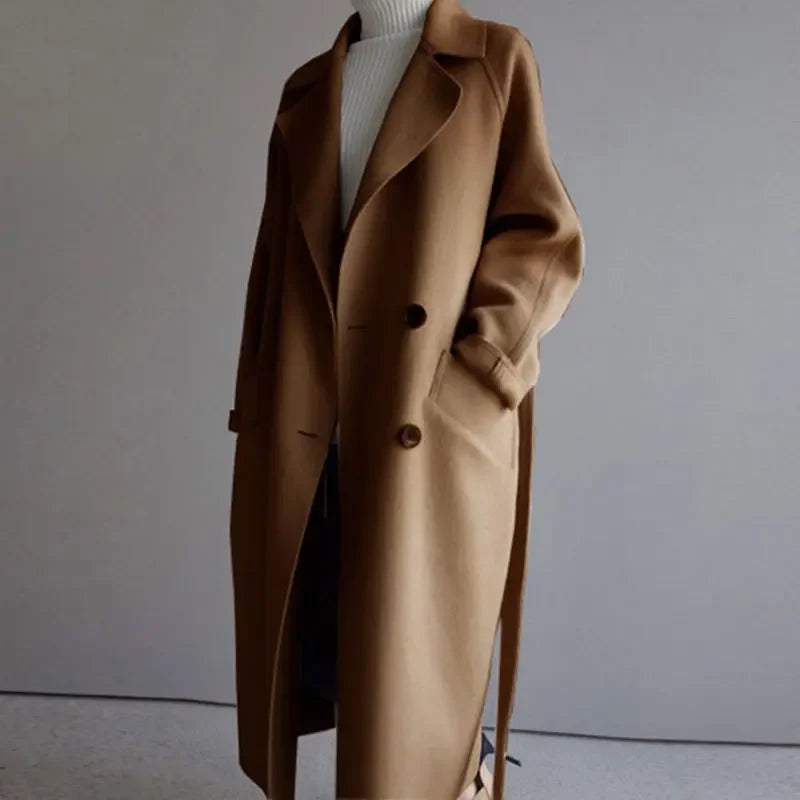 Sara – Women's Korean Style Wool Coat