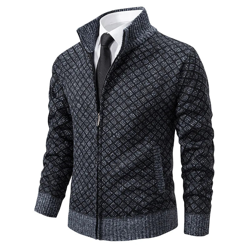 Jonathan – Men's Plush Fleece Cardigan with Zip