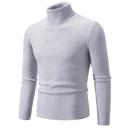 Damien – Men's Warm Striped Turtleneck Pullover