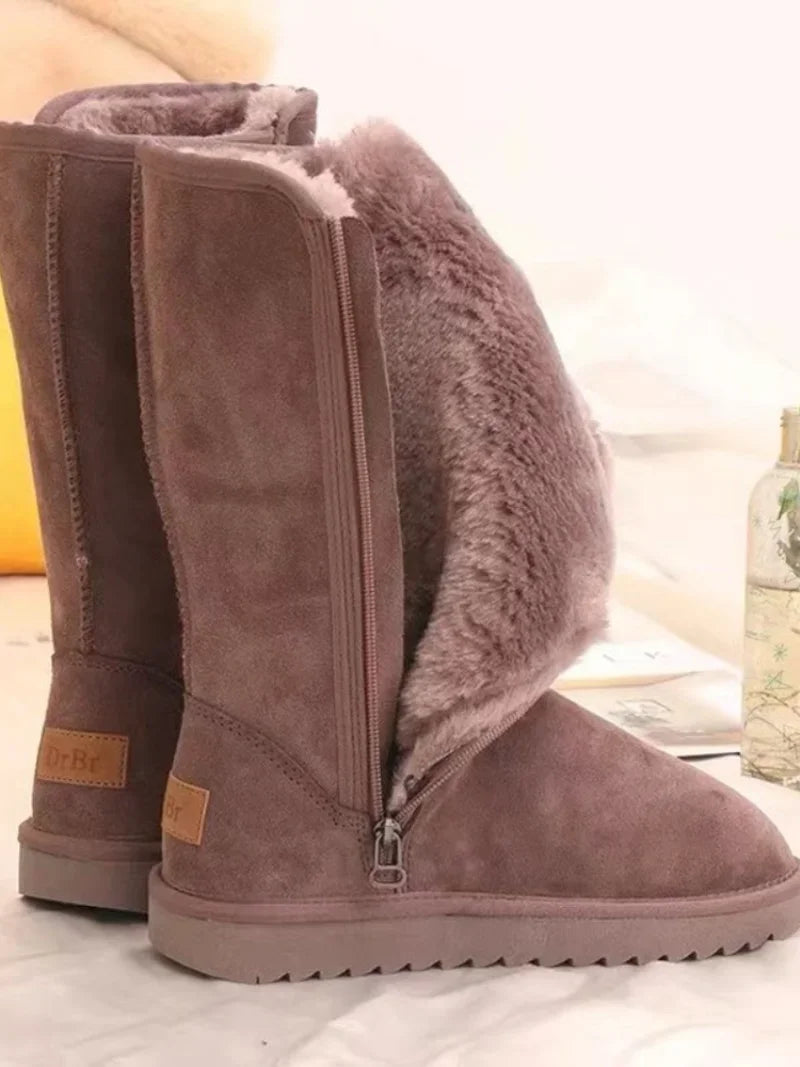 Shannon – Women's Vegan Leather Waterproof Snow Boots with Australian Fur