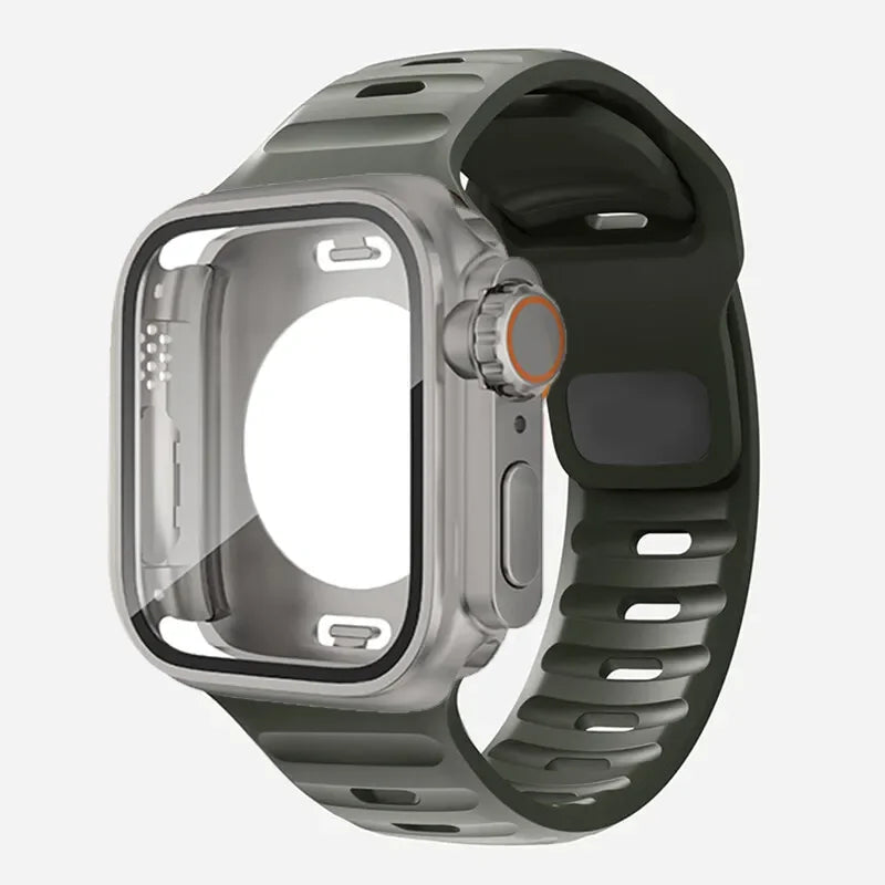 William – Unisex Waterproof Case and Silicone Band for Apple Watch