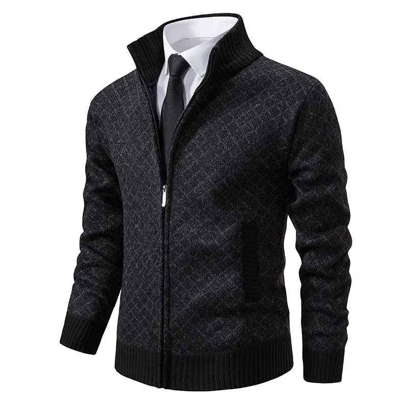 Jonathan – Men's Plush Fleece Cardigan with Zip