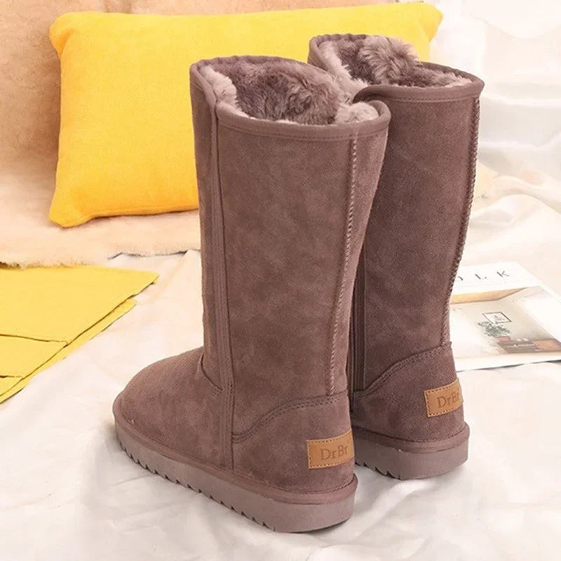 Shannon – Women's Vegan Leather Waterproof Snow Boots with Australian Fur