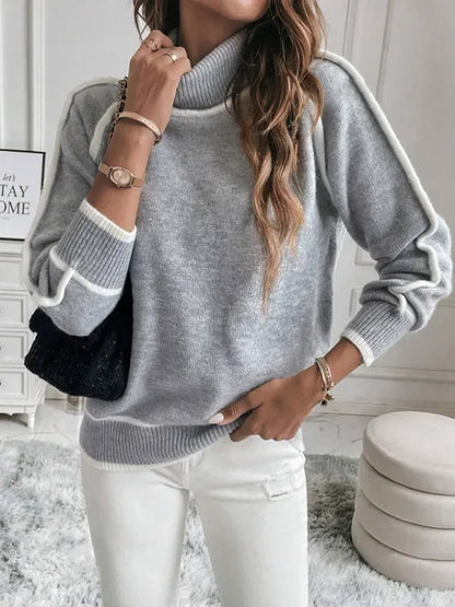 Melissa – Women's Oversized Turtleneck Sweater