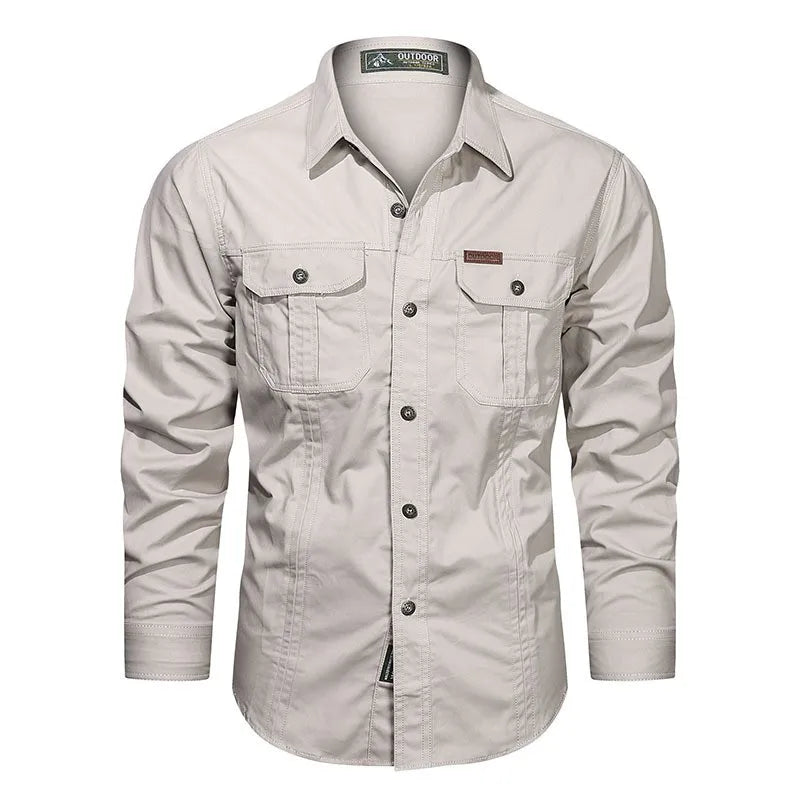 Fred – Men's Elegant Long Sleeve Cargo Shirt