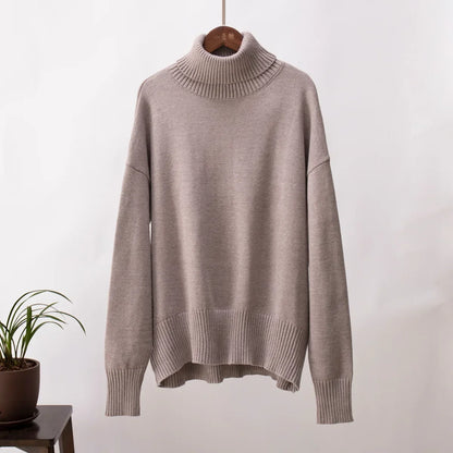 Janet – Women's Vegan Cashmere High Neck Sweater