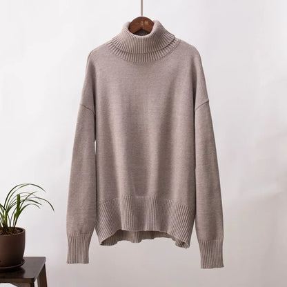 Christine – Women's Elegant Vegan Cashmere Turtleneck Sweater