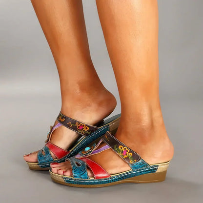 Pamela – Women's Ethnic Summer Platform Sandals