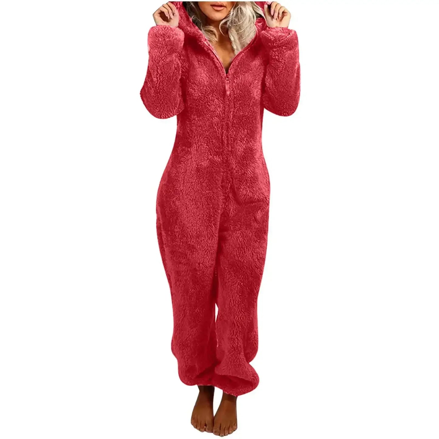 Deborah – Cozy & Elegant Women's Hooded Onesie Pajamas