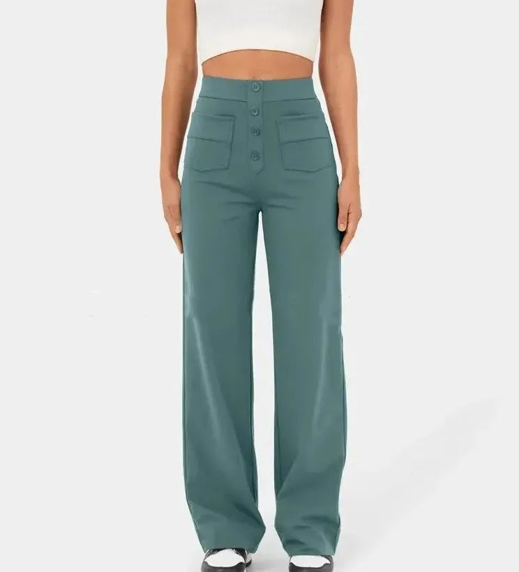 Marie – Women's High-waisted Straight-leg Pants