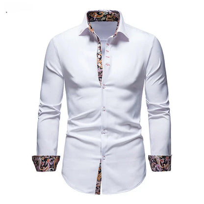 Guy – Slim Fit Paisley Print Long Sleeve Shirt