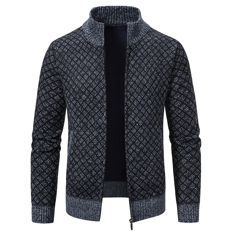 Jonathan – Men's Plush Fleece Cardigan with Zip